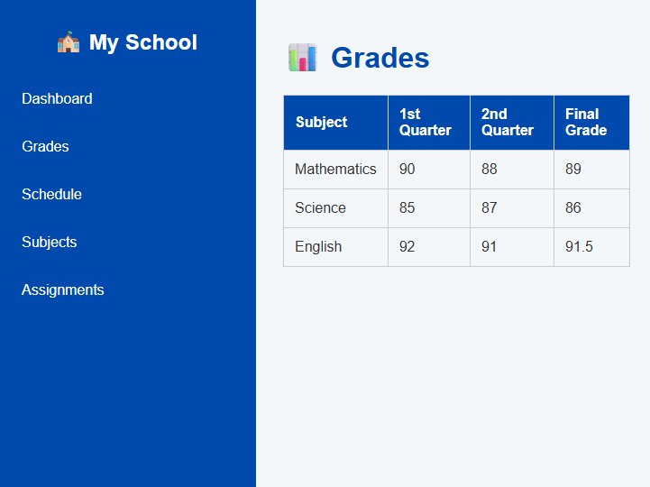 School System screenshot
